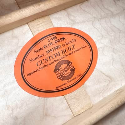2003 Gibson Custom Shop J-185 Elite Custom – Antique Natural image 13
