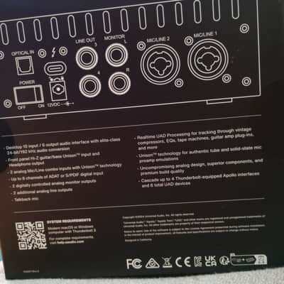 MINT Universal Audio Apollo Twin X Duo Gen 2 Thunderbolt Audio Interface 2024 - Present - Silver image 5
