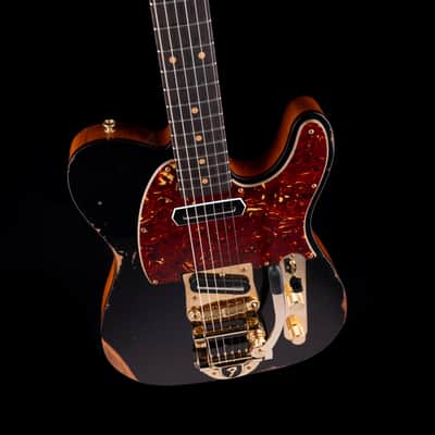 Pre Owned Fender Custom Shop Limited Edition Bow Tie Telecaster Custom Relic Black with OHSC image 3