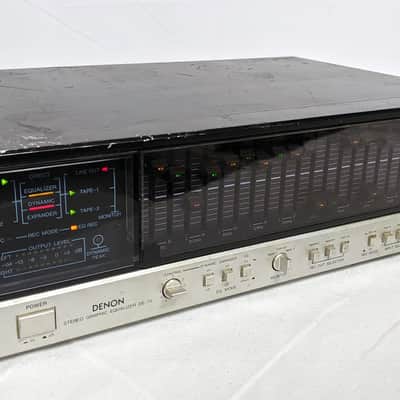 Rare Denon DE-70 Dual 12 Band Stereo Graphic Equalizer MIJ 1980's Black image 2