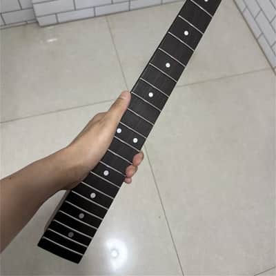 Stainless 22frets Banana head  Roasted Maple guitar neck Rosewood fingerboard Tuning Holes: 10 mm image 5