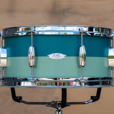 C&C 12th & Vine Snare Drum 2020 Circles for Change - Teal & Menta Green image 1