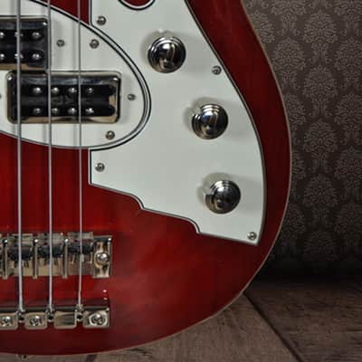 Duesenberg D-Bass Red 5 String Electric Bass With Custom Hardcase image 4