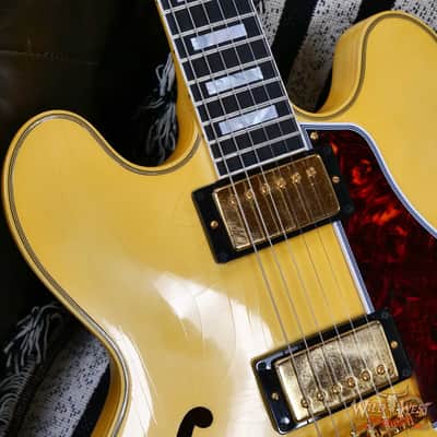 Gibson Custom Shop M2M 1959 ES-355 Reissue with Bigsby Murphy Lab Ultra Light Aged Heavy Antique White 9.00 lbs image 11