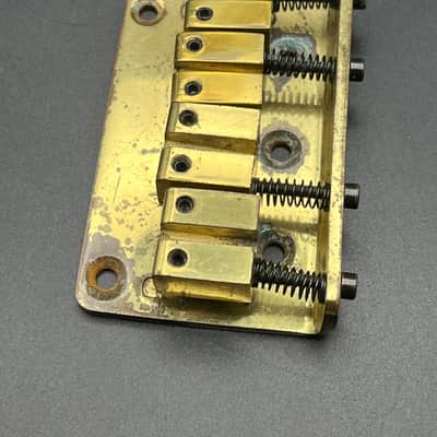 1980s Ibanez Roadstar II or Iceman Bass Bridge - Gold Brass image 2