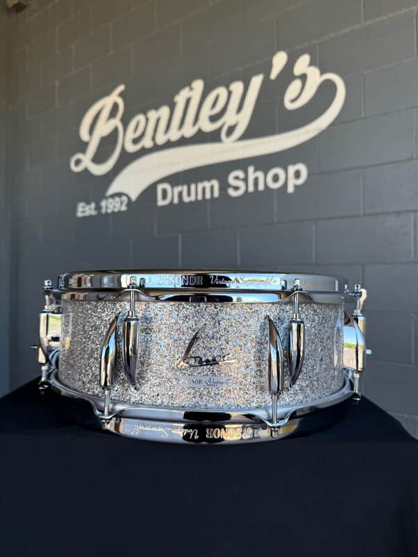 SONOR Vintage Series 5x14" Snare Drum in Vintage Silver Glitter (Rm 4) image 1
