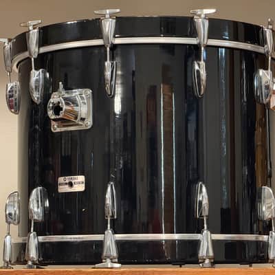 1986 Yamaha 8000 Tour Custom Piano Black Lacquer 12/13/16/22 Drum Kit image 4