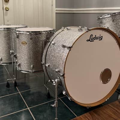Ludwig Centennial Zep 4-Piece Shell Pack - Silver Sparkle image 2