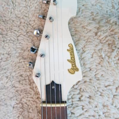 Vintage Galanti Grand Prix Guitar Repainted White Replaced Tuners Eko Italy image 7