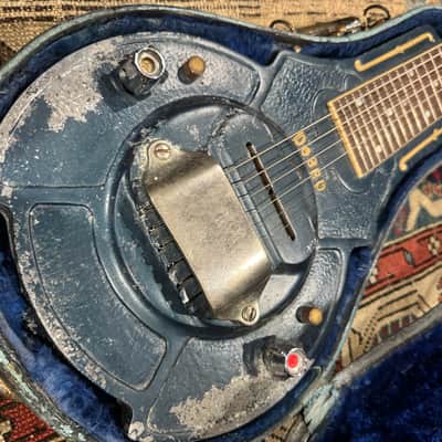 Circa 1936 Dobro Aluminum Lap Steel Prototype No. 2 Hawaiian with "A" L. A. to Chi Ser. # image 10