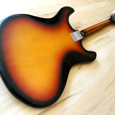1960s Silvertone 1441 Vintage Electric Guitar by Teisco w/ Mosrite German Carve 1445 image 10