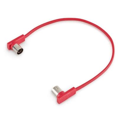 RockBoard FlatPatch MIDI Cable 11.81" (30cm) Red image 1