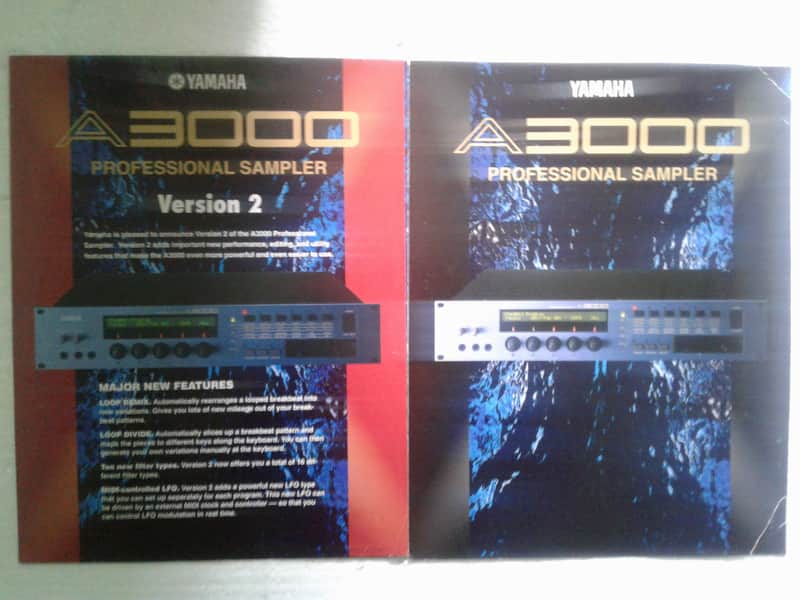 Yamaha A3000 V1 and V2 sampler very rare original printed in Japan brochures image 1
