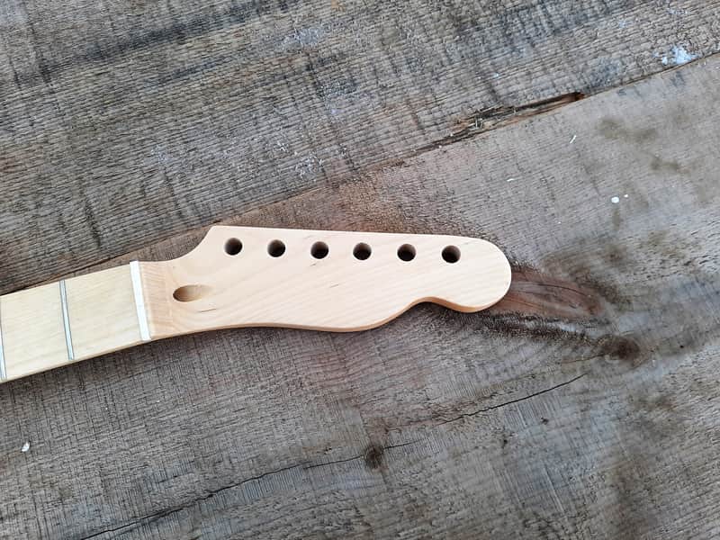 21 fret T neck, Stainless Steel Frets natural maple guitar neck replacement fits oem image 1
