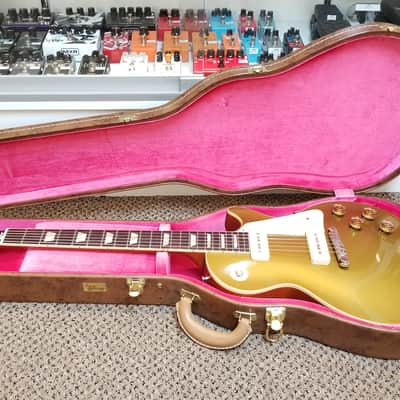used 2022 Gibson Custom Shop 1954 Les Paul Goldtop Reissue VOS R4, Very Good Condition with OHSC & Paperwork, gold top image 3