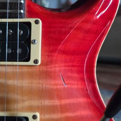 1986 PRS Custom 24 - Birds, Flame Top, Cherry Burst - w/ Case image 23
