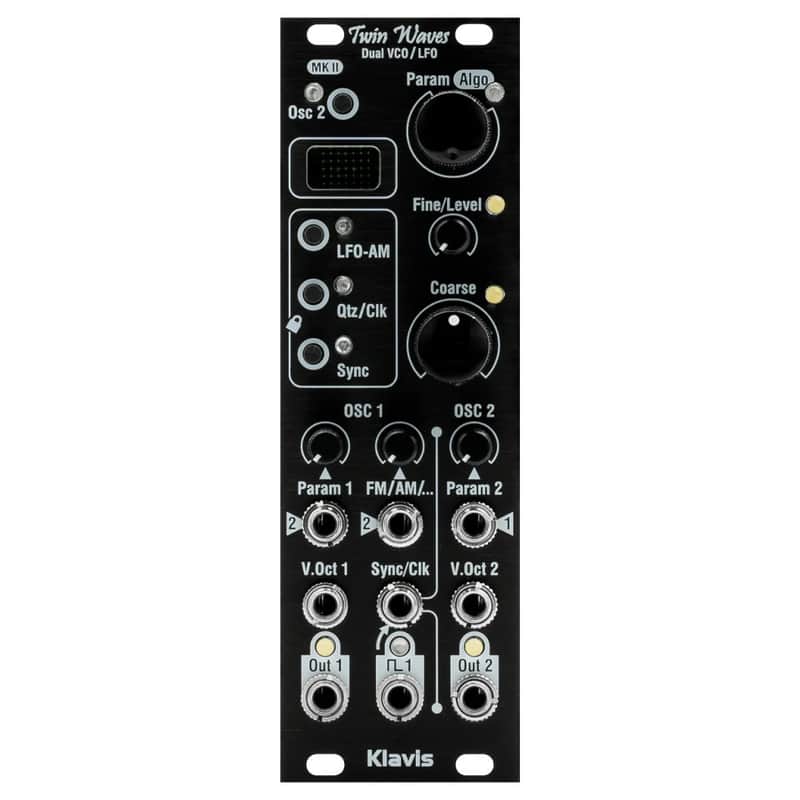 Klavis Twin Waves MK2 Eurorack Dual VCO/LFO Module (Black) image 1