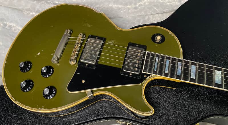 NEW! Gibson Custom 1968 Les Paul Custom Reissue - Olive Drab/Ebony Murphy Lab Heavy Aged - Only 9.3lbs! In-Stock! - Authorized Dealer - G07562 image 1