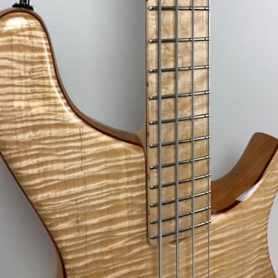 Brubaker NBS-4 "Lexa" Flame-Maple Top and Back, Birdseye Fingerboard image 2