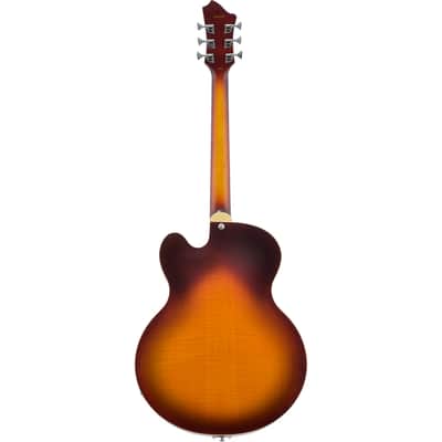 Hagstrom HJ800 Hollow Body Jazz Electric Guitar - Vintage Sunburst image 3