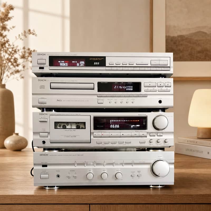 Denon PMA-480R / DRM-740 / DCD-615 / TU-580RD Rare Vintage Cassette Deck  Set image 1
