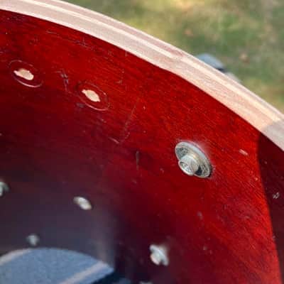 Yamaha  80's Vintage Recording Custom 14x14 Floor Tom - Cherry Red image 12