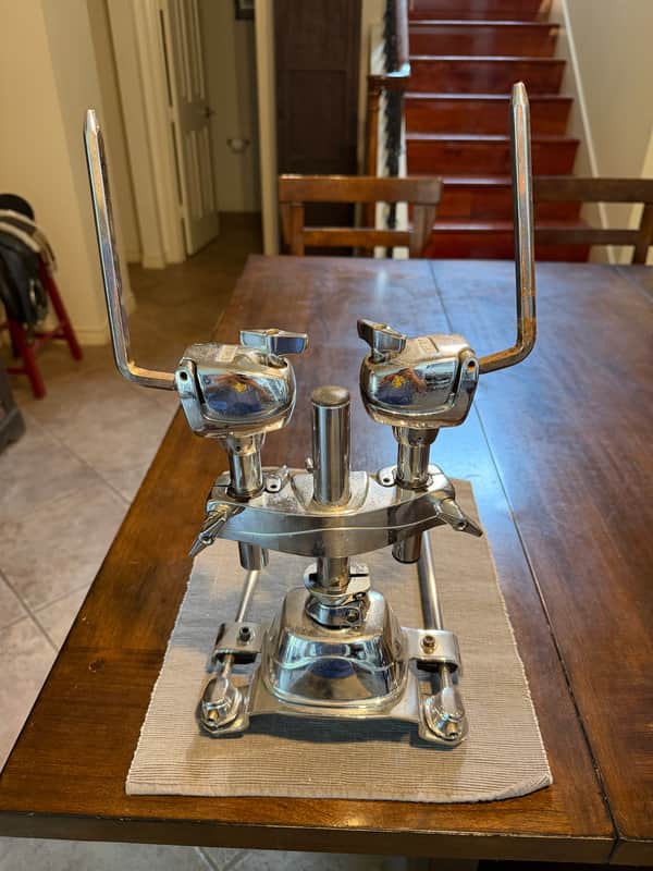 Mapex Saturn III Bass Drum Double Tom Mount (TBHMN2218A) 2010s - Chrome