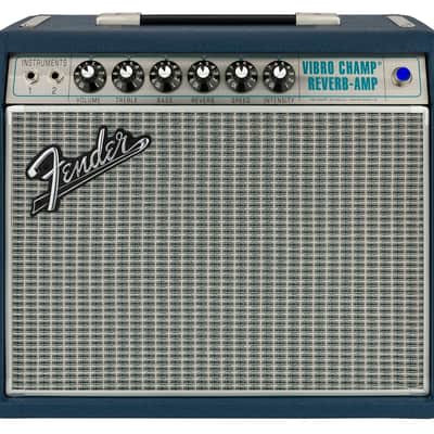 Fender '68 Custom Pro Vibro Champ Reverb FSR Limited Edition "Navy" 5-Watt 1x10" Guitar Combo 2024 - Navy image 3
