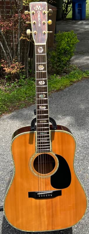 Morris W-100 D-45 Style Dreadnought Acoustic Guitar Made in | Reverb