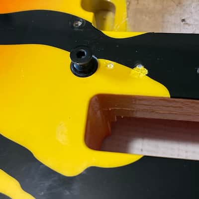 2010's Kramer Pacer Vintage Series Bengal Tiger Stripe Guitar Body Floyd Ready image 7