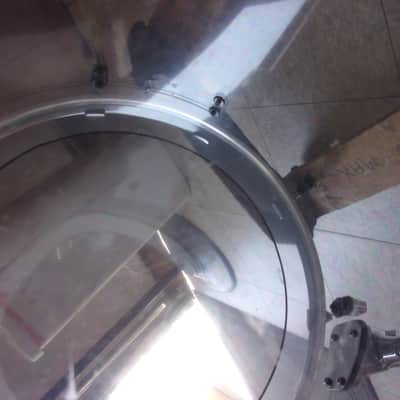 Crush Clear Acrylic 22" x 18" Bass Drum with spider web stress cracks at lugs image 22