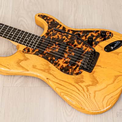 1992 PGM Moon ST-225B S-Style Superstrat Ash & Ebony w/ Lacquer Finish, Bartolini, Case & Tags image 10