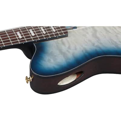 Ibanez FRH20QMNCTL Thinline Nylon String Acoustic-Electric Guitar - Cosmic Blue Starburst Low Gloss image 8