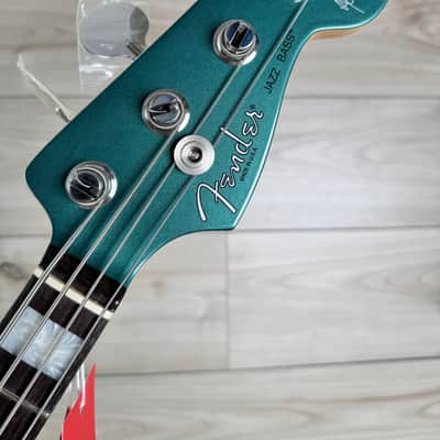 Fender Adam Clayton Jazz Bass Rosewood Fingerboard, Sherwood Green Metallic image 8