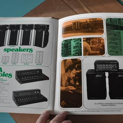Earth Sound Research '70's vintage guitar amplifier catalog booklet. Nice image 5