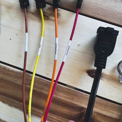SylviaTone Guitars 12ft 4 cable method loom - AC cable image 5