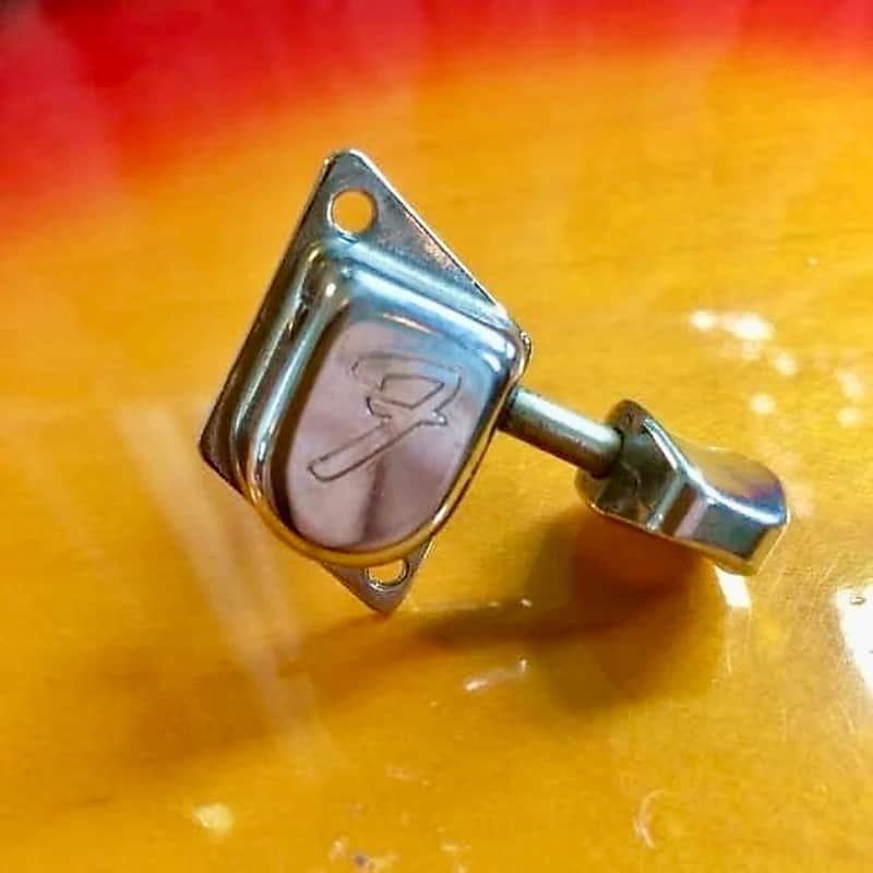Fender F Logo Guitar tuner 1966- 1974 - Chrome original vintage USA Stratocaster telecaster Jazzmaster Jaguar image 1
