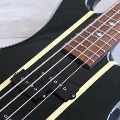 1997 Burny (Fernandes) EB-95X "X Japan" Signature Eagle Bass (Black) image 5