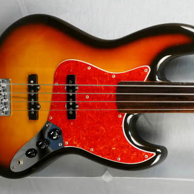 FENDER Jazz Bass JB'62-FL Fretless without inlays 1989 - 3TS Sunburst - Japan Import image 3