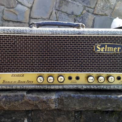 RARE ORIGINAL 1964 Selmer Treble 'n' Bass "Croc Skin" 50W Tube Amp Head- VGC!!!! image 1