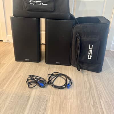 Pair of QSC K12.2 Powered PA Speakers with QSC Bags & Power Cables image 2