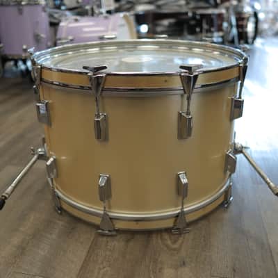 Pre-Owned Pearl 14x24" Wood-Fiberglass Bass Drum (Gold Satin Wrap) image 9