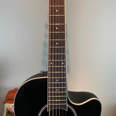 Applause Standard AB2412II-5 12-string Mid-Depth Acoustic-Electric Guitar – Black image 5