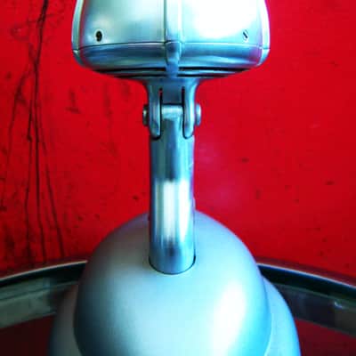 Vintage RARE 1940's Shure 730B crystal cardioid microphone Satin Chrome w period Shure S-36 model stand 55 55S 730A 701D image 13