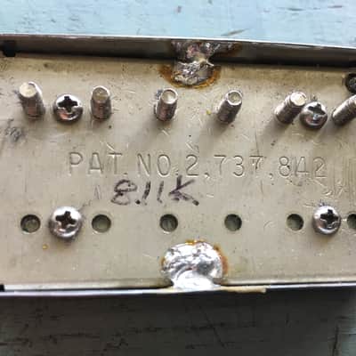 Vintage 1980's Gibson Patent Number 2.737.842 Humbucker Guitar Pickup Nickle image 5