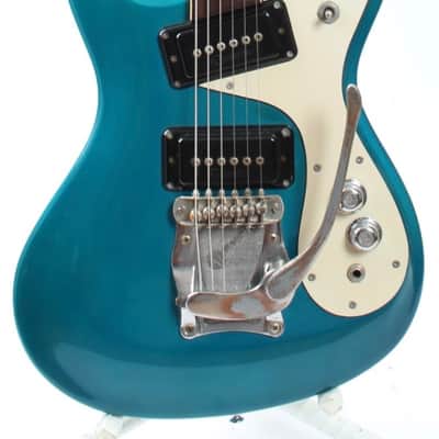 1990s Mosrite The Ventures MK1 Short Scale blue metallic image 1