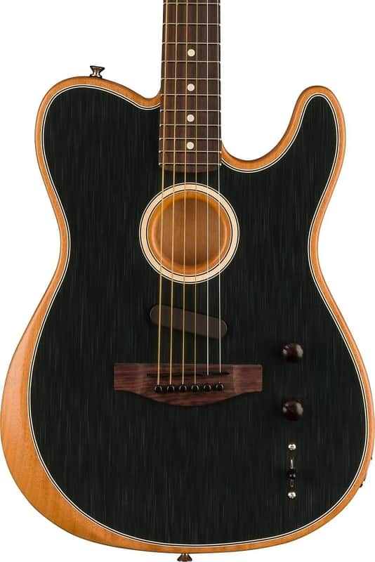 NEW Fender Acoustasonic Player Telecaster Acoustic-Electric Guitar - Brushed Black with Rosewood Fingerboard, Help Support Small Business & Buy It Here ! image 1