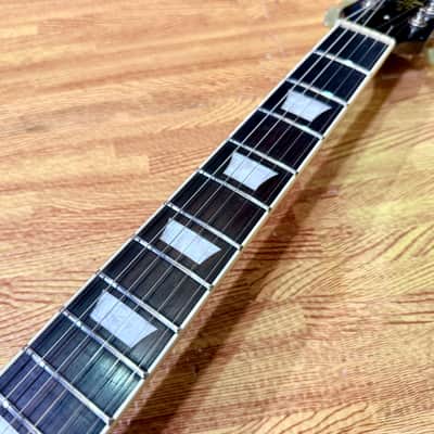 🔥MINT🔥 Vintage V100T BK ReIssued Series Electric Guitar~ Flamed Thru Black LP! image 9