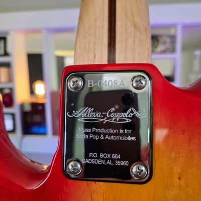 Alleva Coppolo KBP-4: RARE Birdseye Alder body, Maple Fingerboard, and a LP Cherry Burst Finish image 8