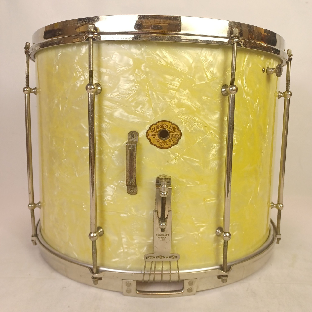 Slingerland 12x16" 30s WMP 3Ply African Mahogany Snare/Tom Drum Marching Vintage — main photograph